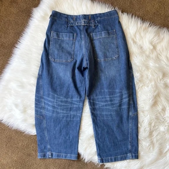 Pilcro Anthropologie NWT The Arin Mid-Rise Button-Front Barrel Pant Jeans 30 - Picture 9 of 10